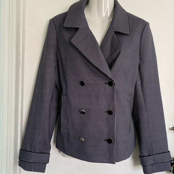 NWT Roz & Ali houndstooth suit Jacket size Medium - Picture 3 of 6